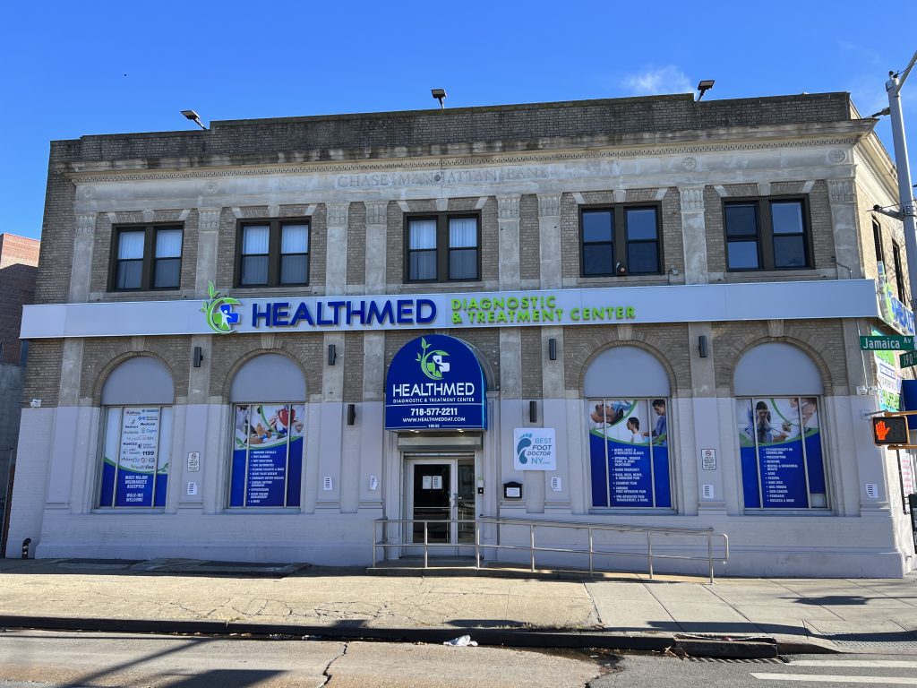 Health Med Diagnostic & Treatment Center building on Jamaica Avenue