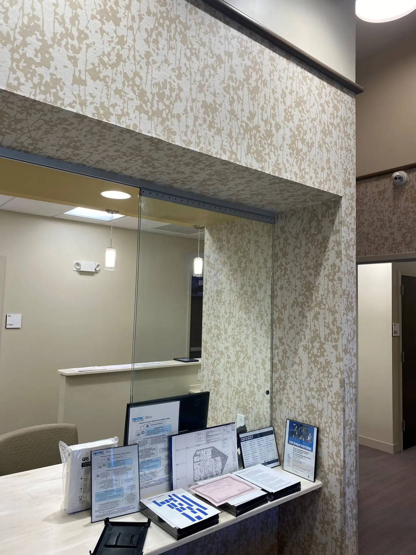 Health Med reception desk and patient information counter