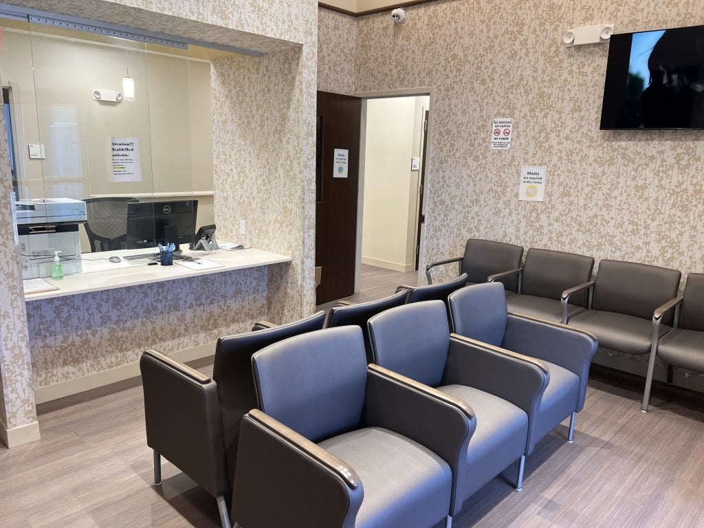 Health Med reception and patient waiting area